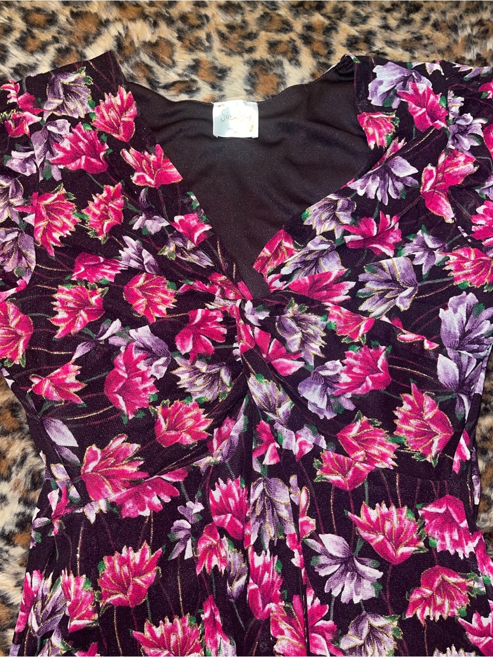 Pink & Purple Floral Mini Dress